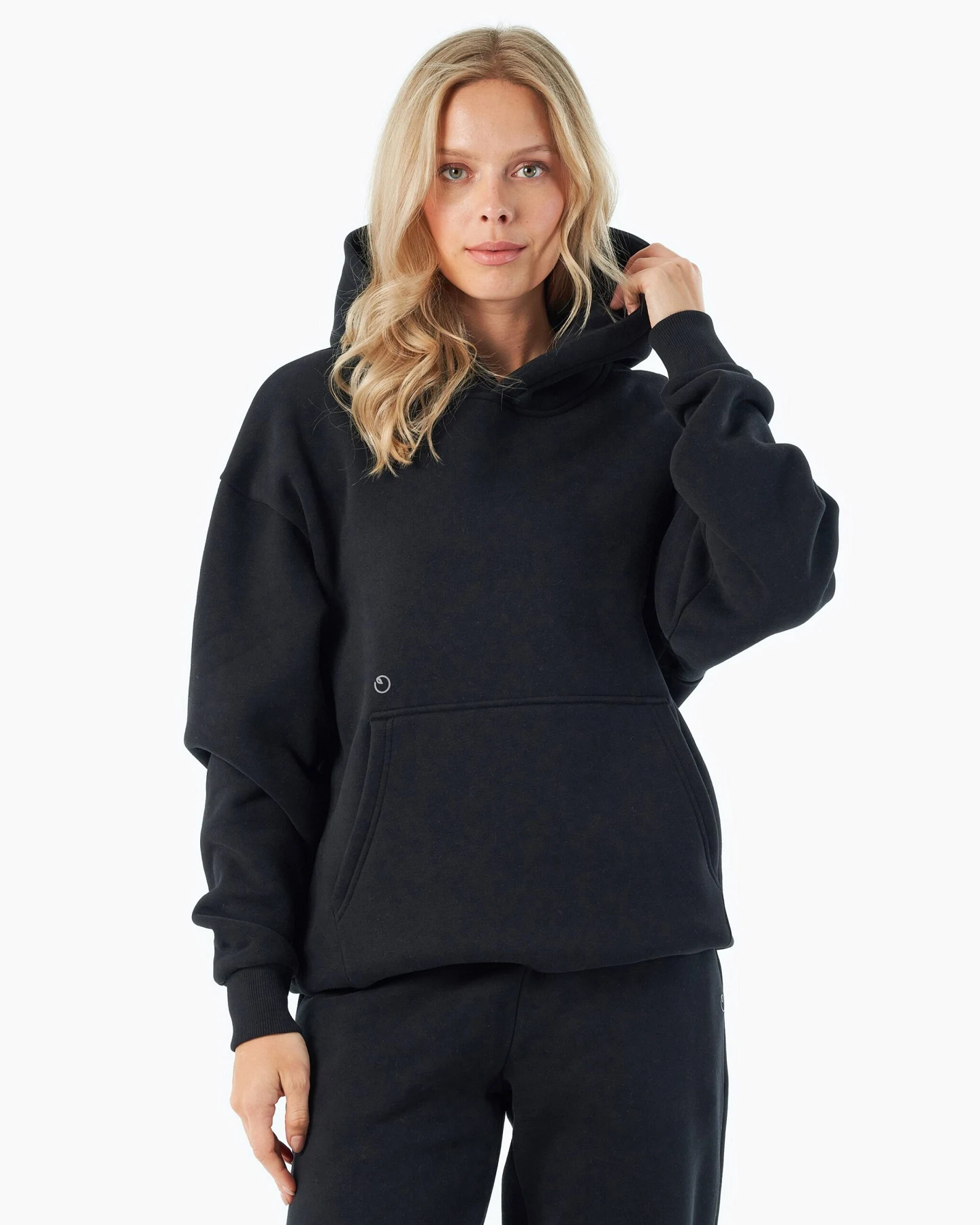 ORGANICATION Herren vegan Hoodie Harvinn Schwarz – Ansicht 2