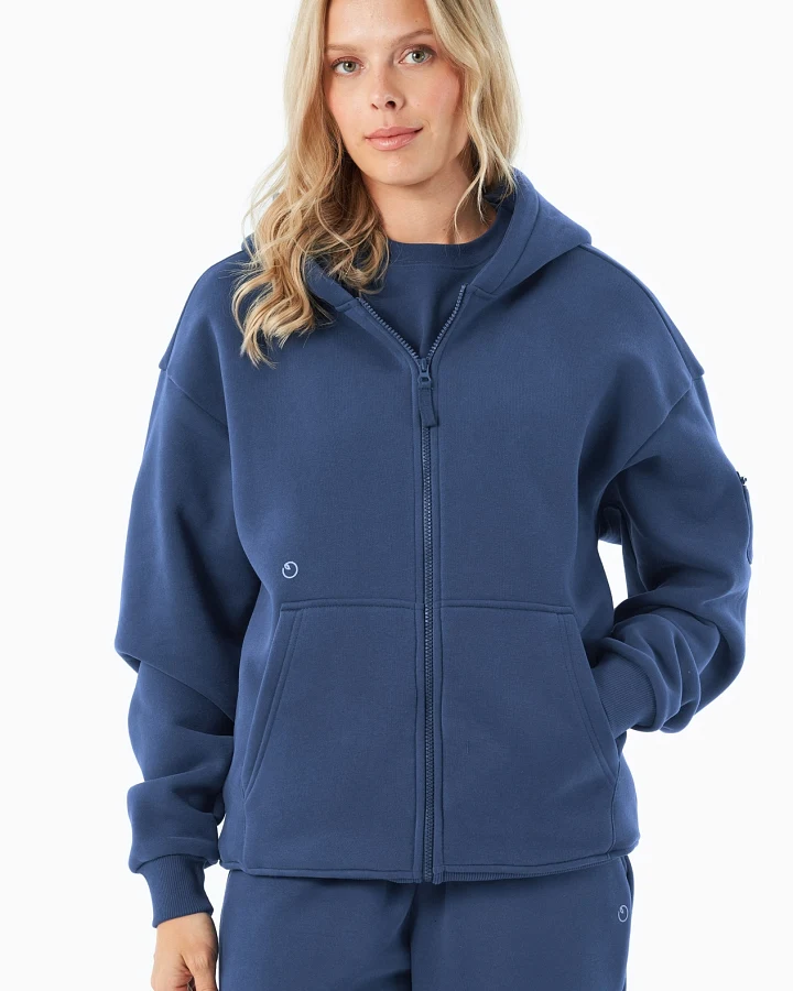 ORGANICATION Herren vegan Hoodie Full Zip Jenna Navy