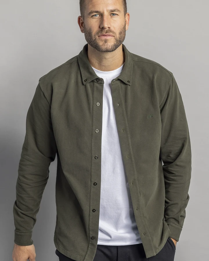 DIRTS Herren vegan Shirt Jersey Moosgrün