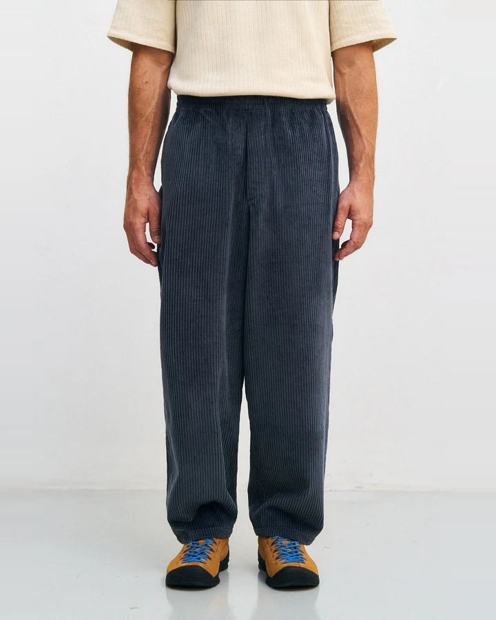 Hose Wide Cord Blau