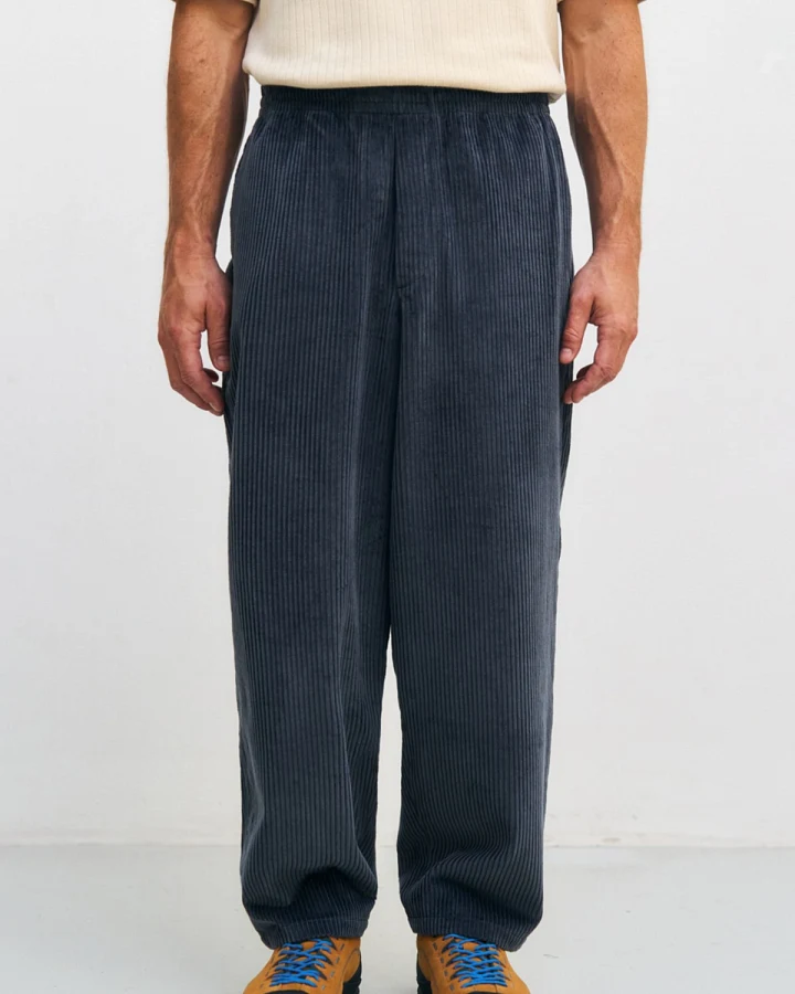 Hose Wide Cord Blau