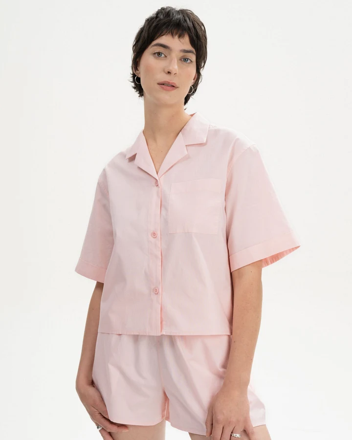 MELA Damen vegan Pyjama Set Berry Blush