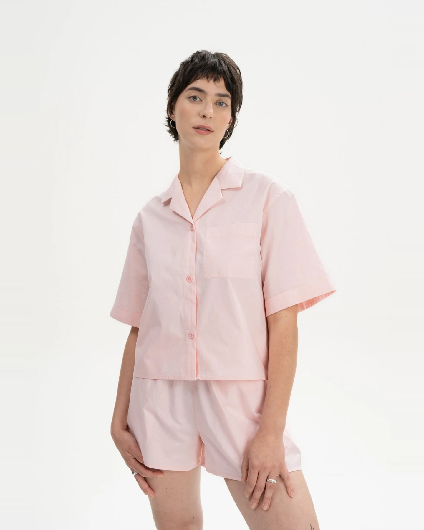 MELA Damen vegan Pyjama Set Berry Blush – Ansicht 2