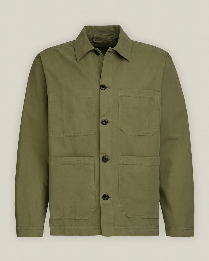 WOTE Herren vegan Jacke Utility Olivgrün