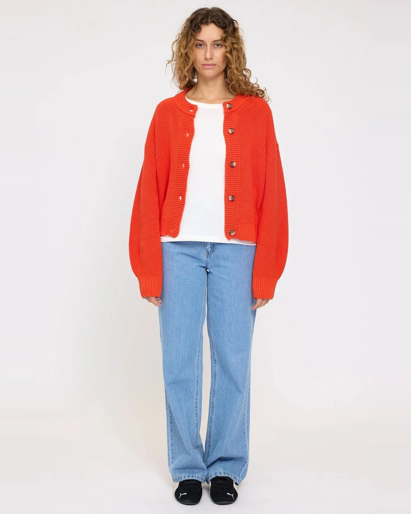 Strickjacke Chunky Knit Rot – Ansicht 2