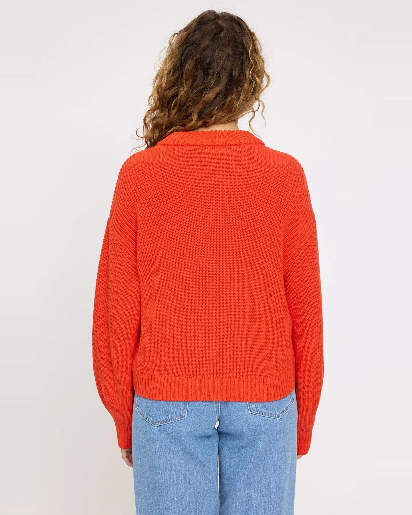 Strickjacke Chunky Knit Rot – Ansicht 4