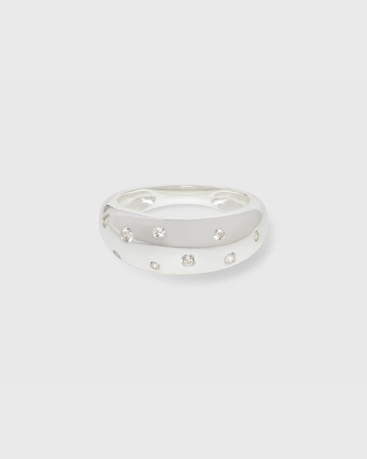 fejn Damen vegan Ring Bold Sparkle Silber