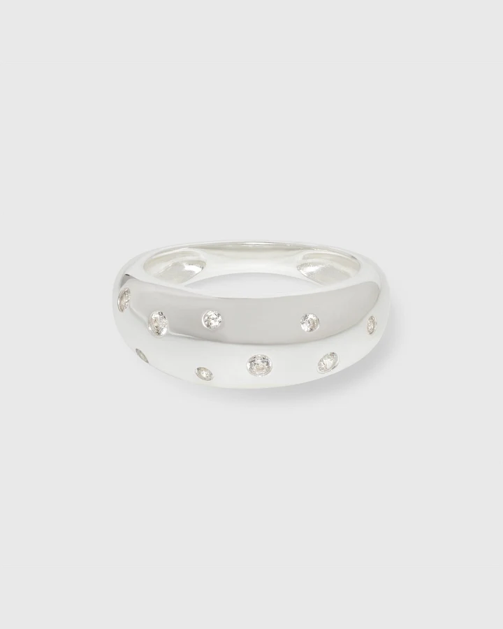 fejn Damen vegan Ring Bold Sparkle Silber
