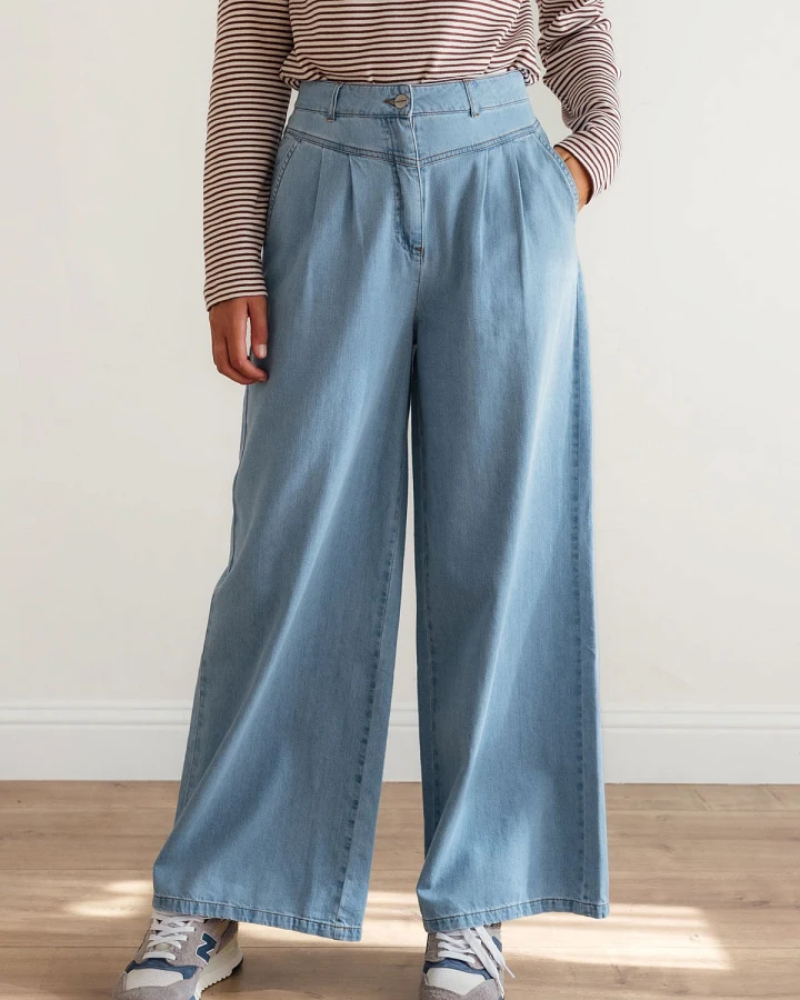 TWOTHIRDS Damen vegan Jeans Santa Giulia Light Denim