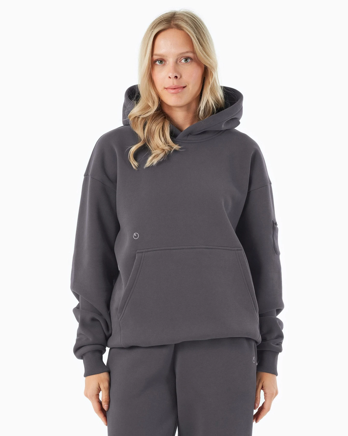 ORGANICATION Herren vegan Hoodie Harvinn Schatten Grau – Ansicht 2