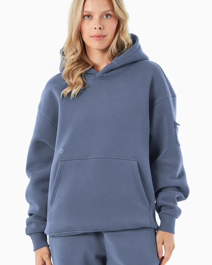 ORGANICATION Herren vegan Hoodie Harvinn Soft Indigo