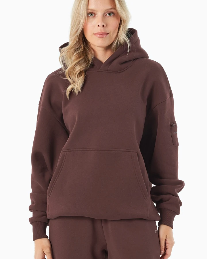 ORGANICATION Herren vegan Hoodie Harvinn Bitter Chocolate
