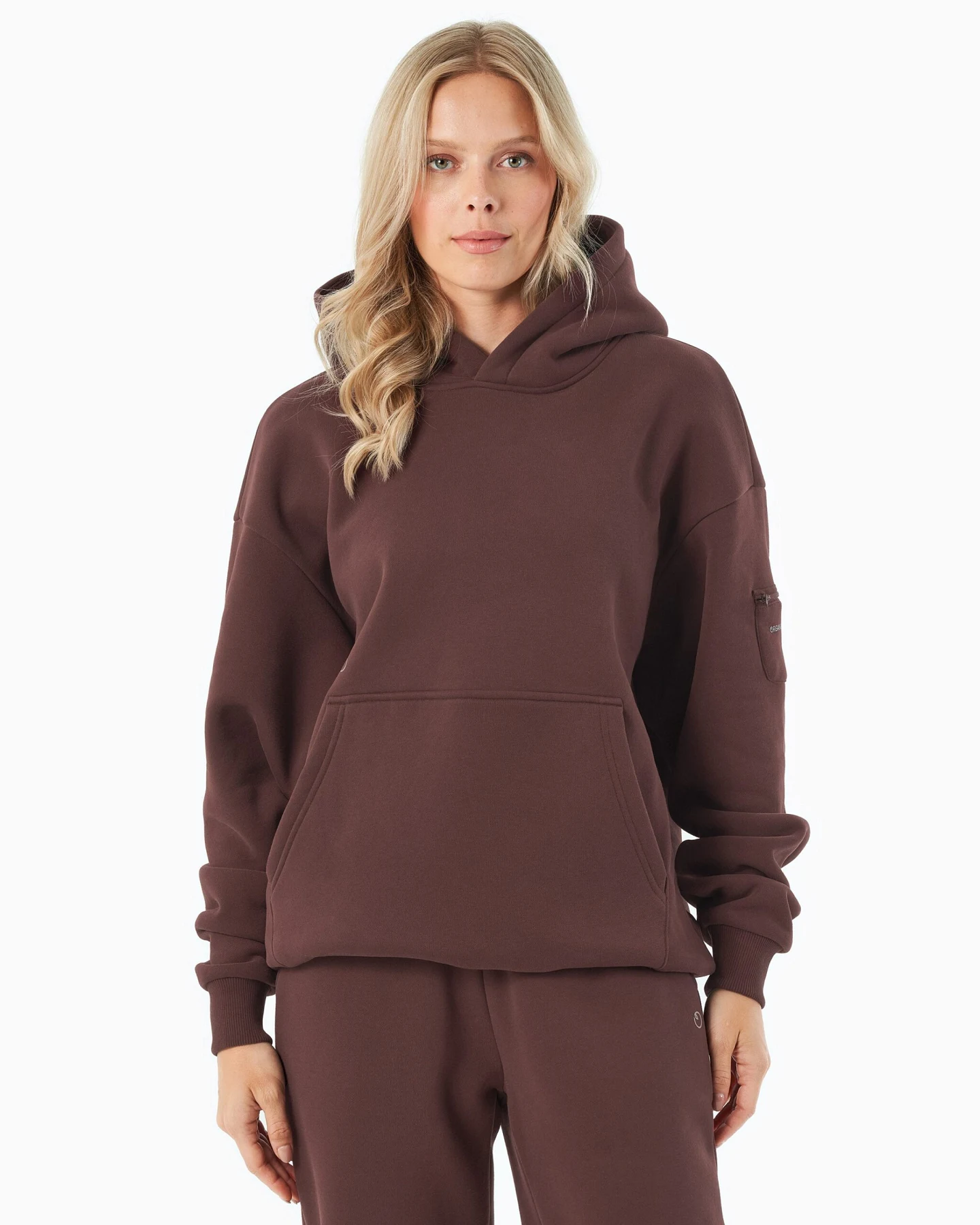 ORGANICATION Herren vegan Hoodie Harvinn Bitter Chocolate – Ansicht 2
