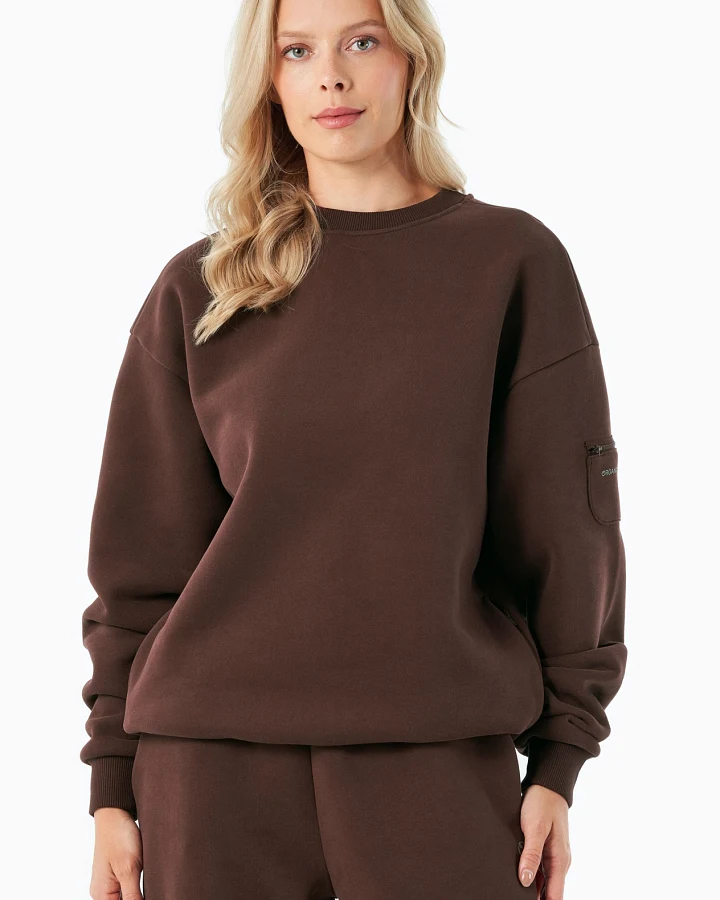 ORGANICATION Herren vegan Sweatshirt Saylorr Bitter Chocolate