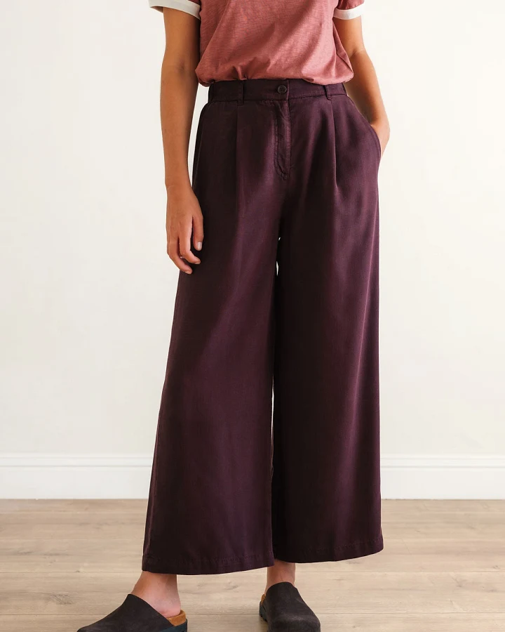 TWOTHIRDS Damen vegan Hose Nanpu Madden Braun