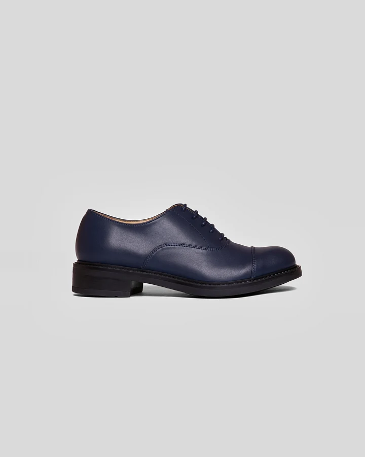 Solari Milano Damen vegan Schuhe Oxford Marineblau