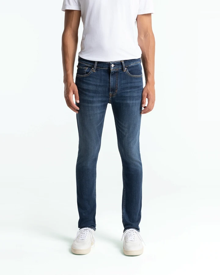 Kings of Indigo Herren vegan Jeans John Clean Medium Washed Blau