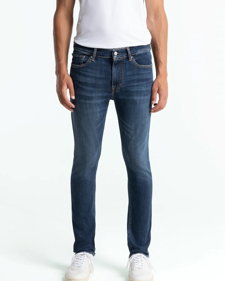 Kings of Indigo Herren vegan Jeans John Clean Medium Washed Blau