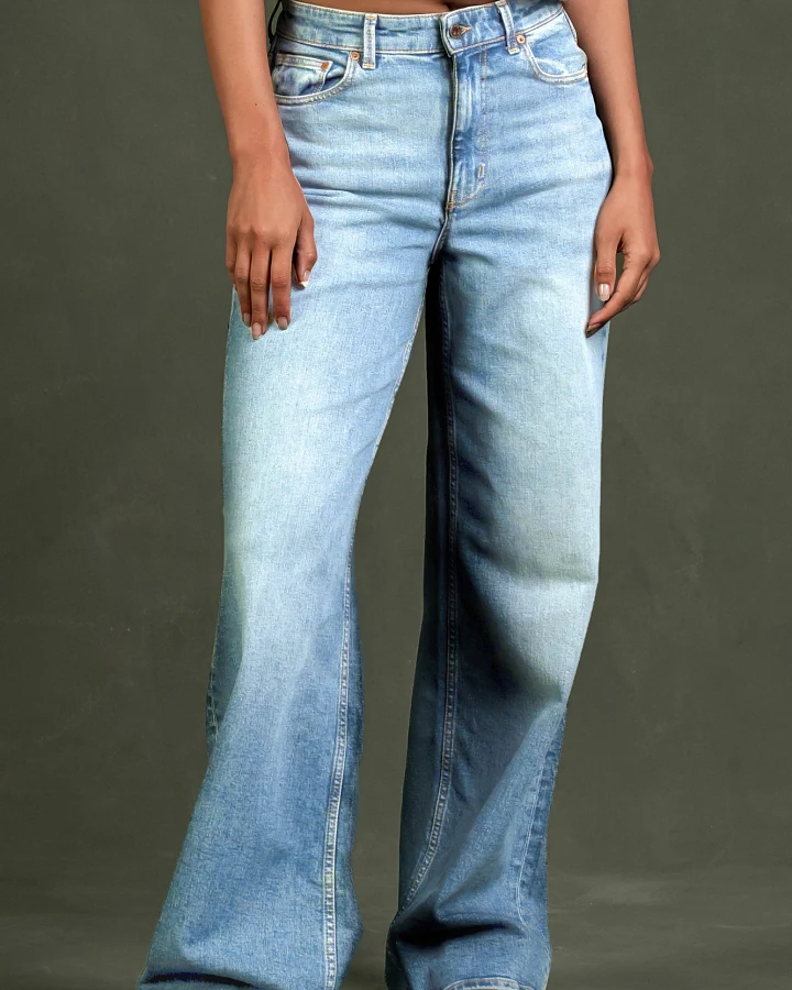 Kuyichi Damen vegan Jeans Harper Wide Leg Revintaged