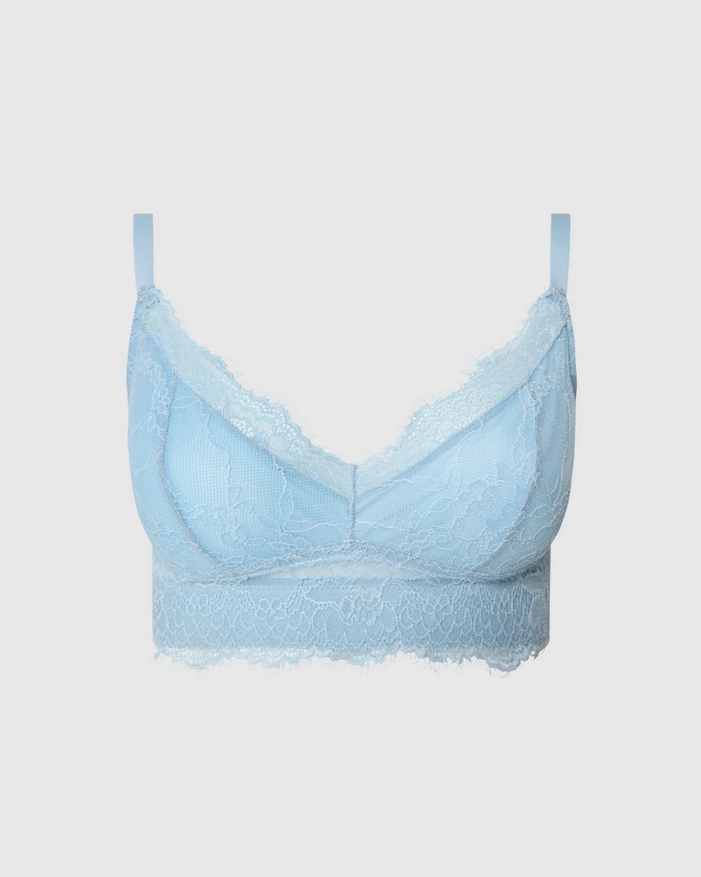Understatement Damen vegan Bh Unterstützung Spitze Himmelblau – Ansicht 2