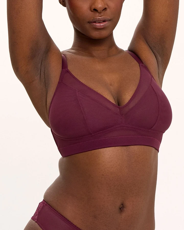 Understatement Damen vegan Bh Mesh Support Plus Cherry