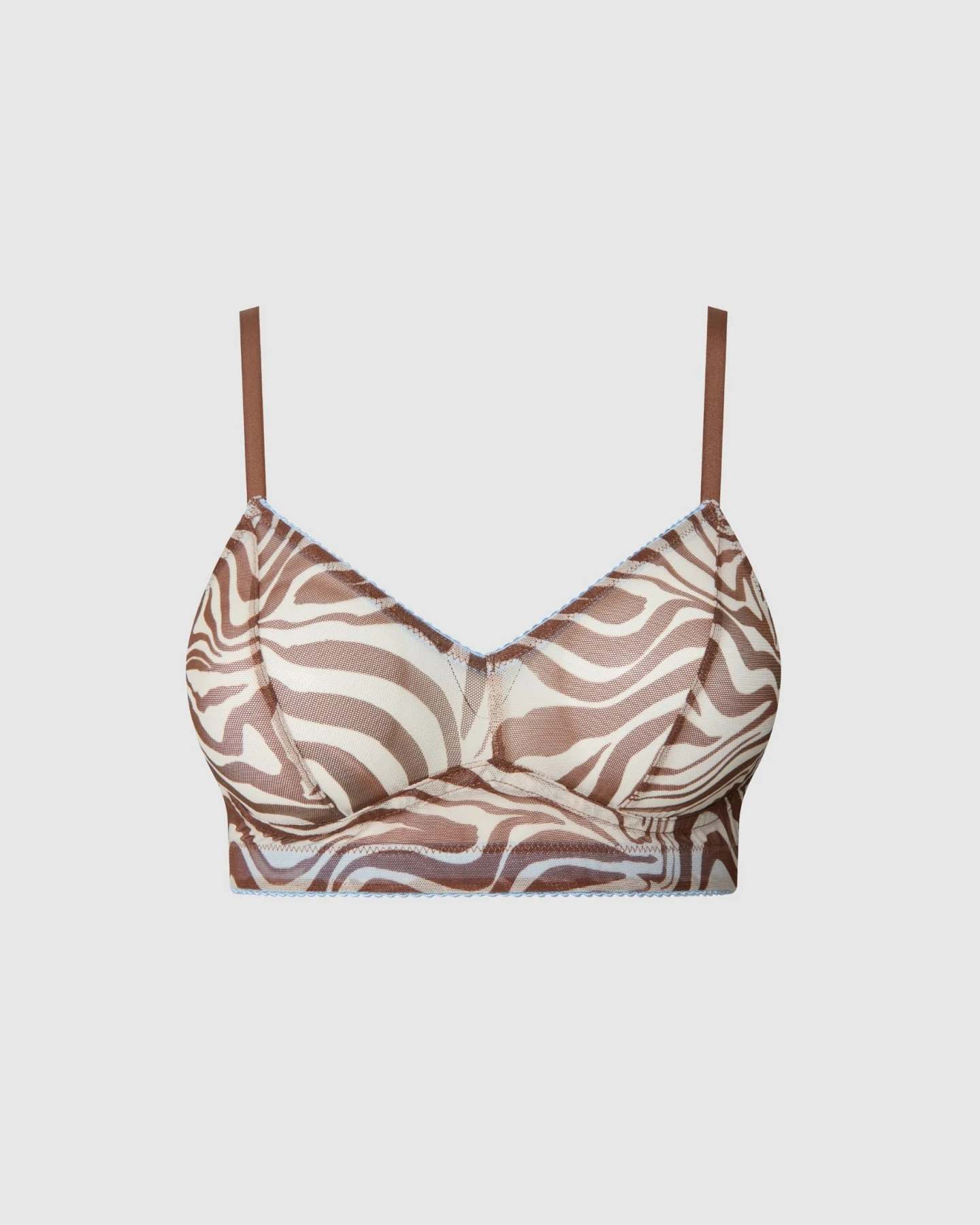 Understatement Damen vegan Bralette Mesh Balconette Zebra – Ansicht 2