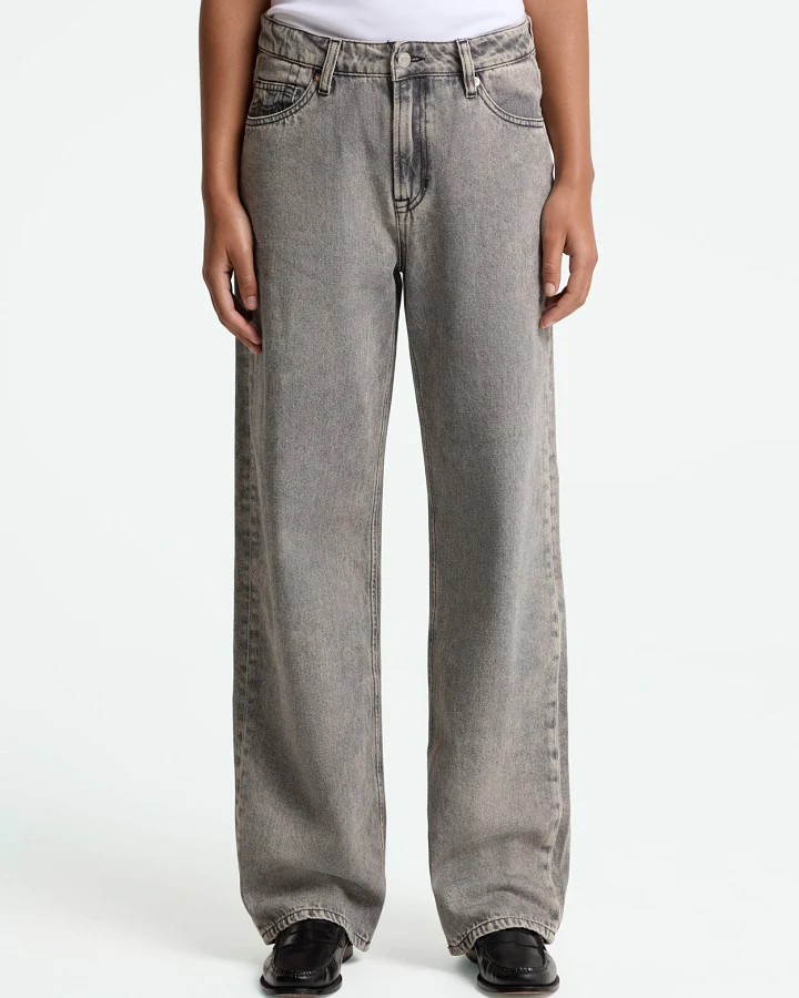 Kings of Indigo Damen vegan Jeans Joan Well Grey Mid Marble