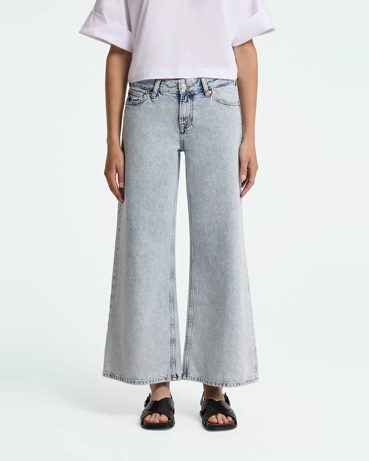 Kings of Indigo Damen vegan Jeans Tanja Blau Reef Marmor