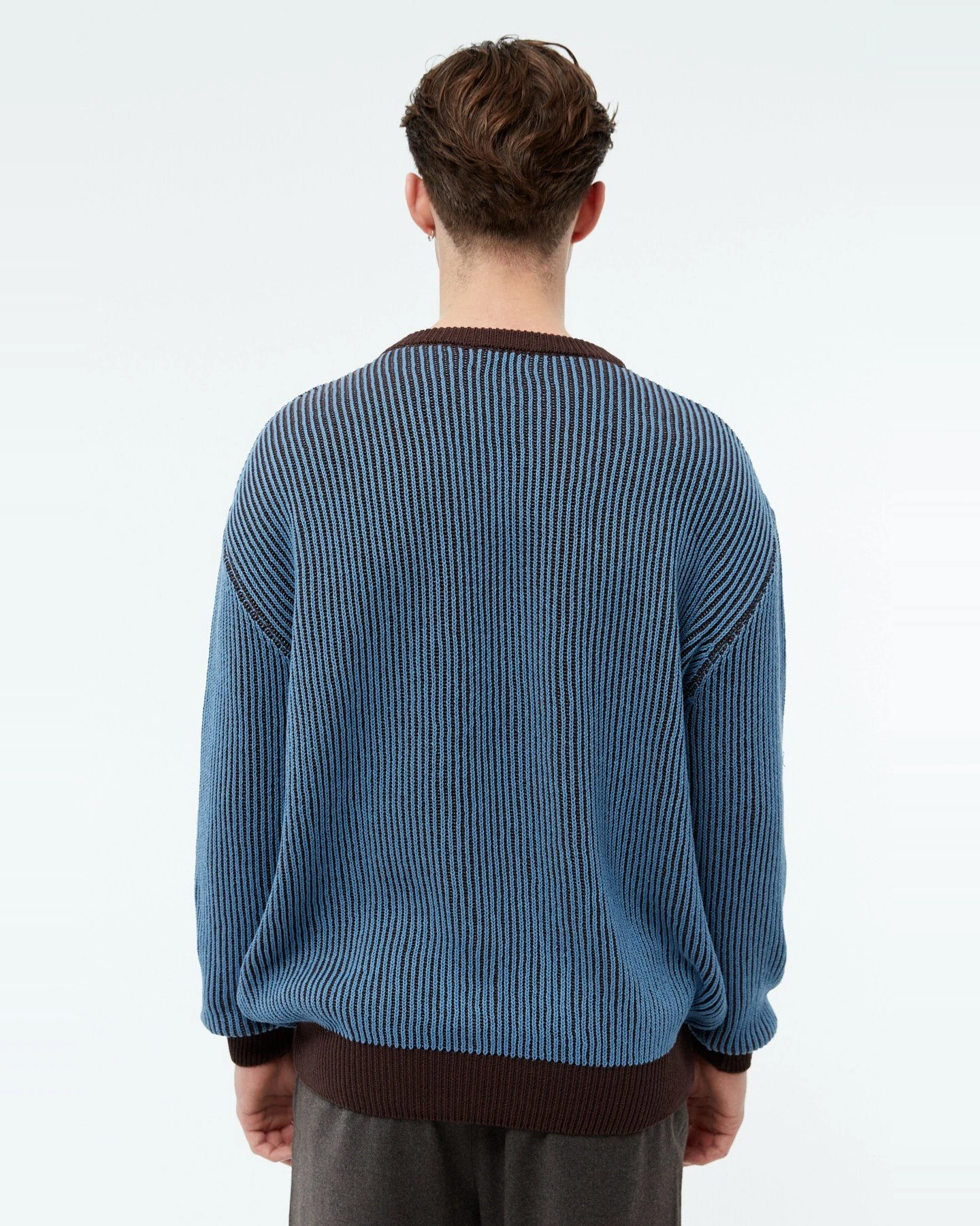Sweatshirt GBBrendan Stripes Blau – Ansicht 3
