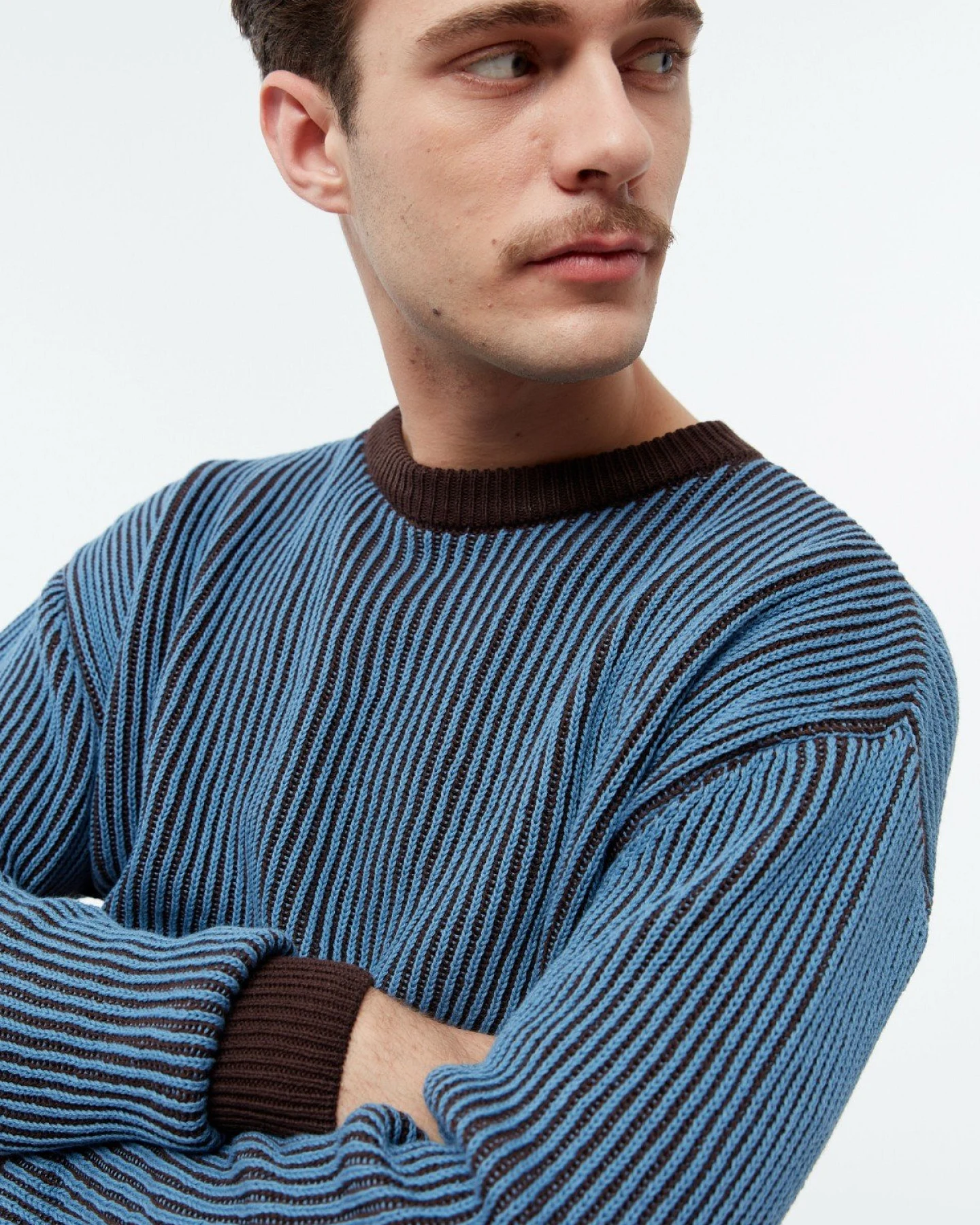 Sweatshirt GBBrendan Stripes Blau – Ansicht 4
