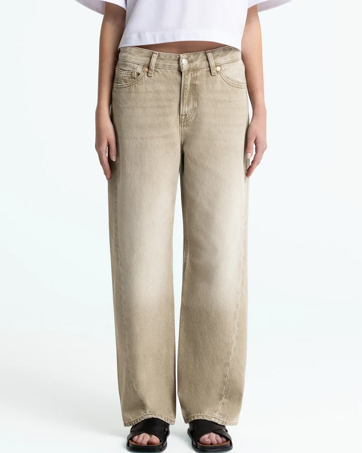 Kings of Indigo Damen vegan Jeans Joan Twist Retro Washed Beige