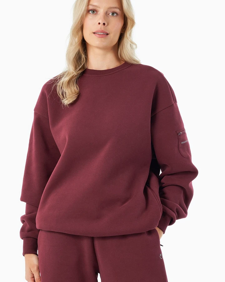 ORGANICATION Herren vegan Sweatshirt Saylorr Bordeaux