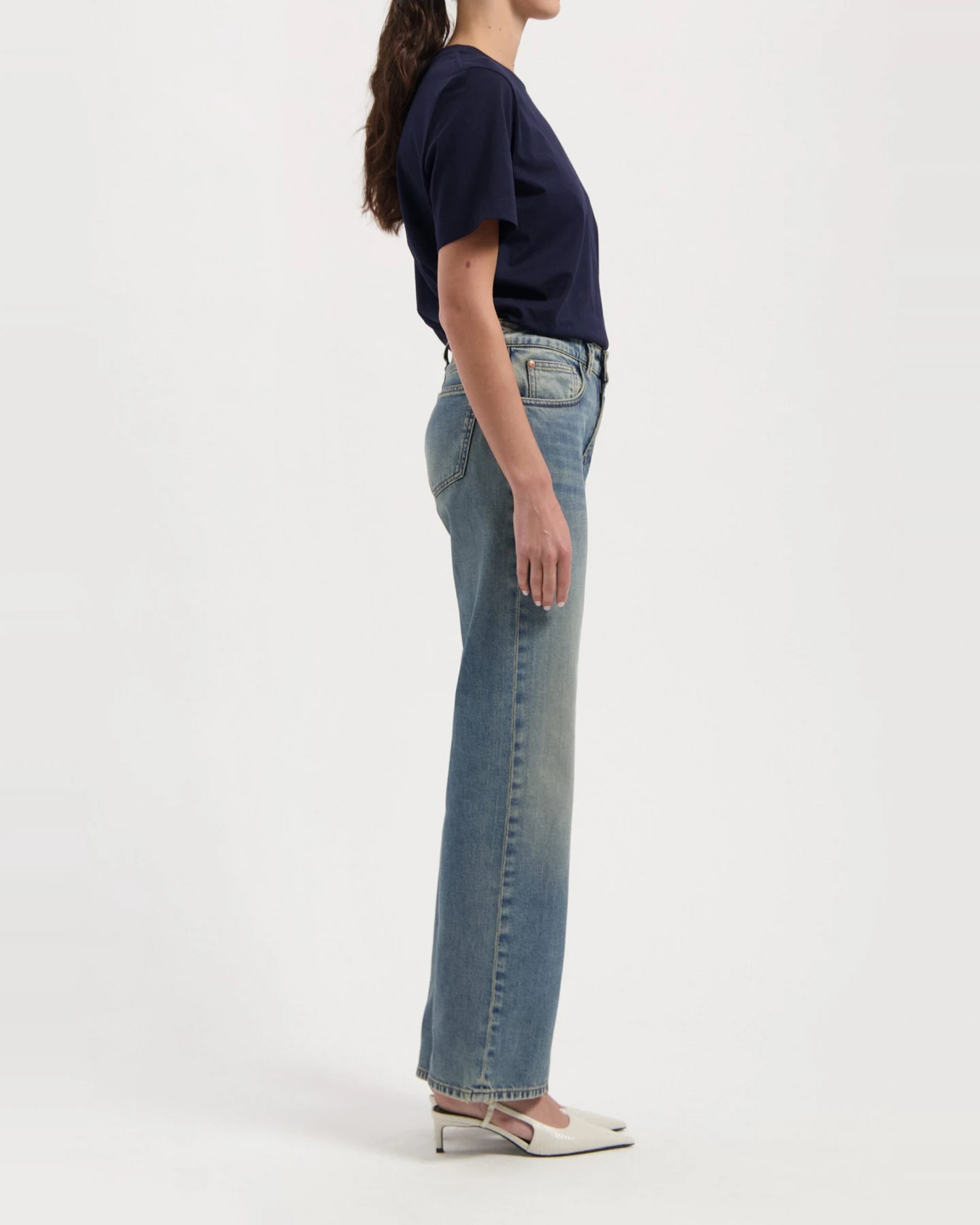 MUD Jeans Damen vegan Jeans Carry Mid Straight Earth Vintage – Ansicht 2