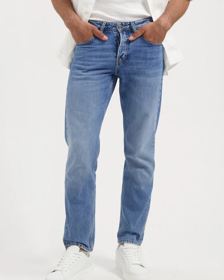 MUD Jeans Herren vegan Jeans Mid Tapered Hank Medium Aged