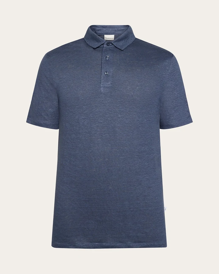 KnowledgeCotton Apparel Herren vegan Polohemd Vintage Indigo