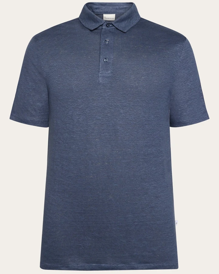 KnowledgeCotton Apparel Herren vegan Polohemd Vintage Indigo