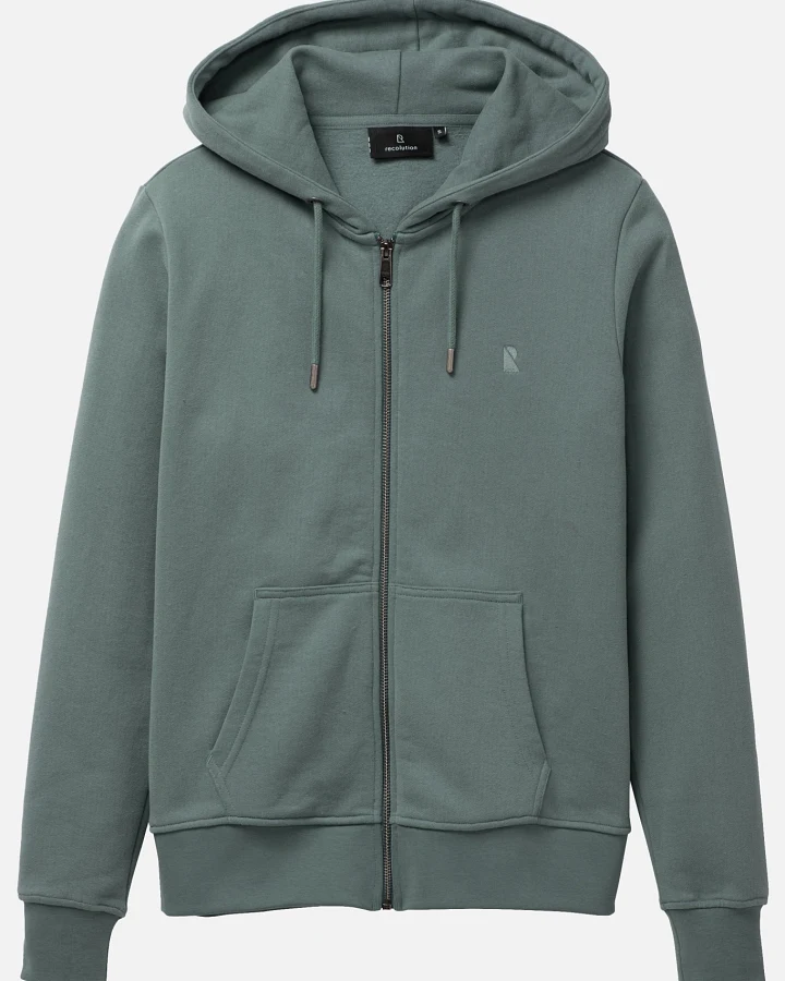Recolution Damen vegan Sweatjacket Dahlia Eukalyptus Grün