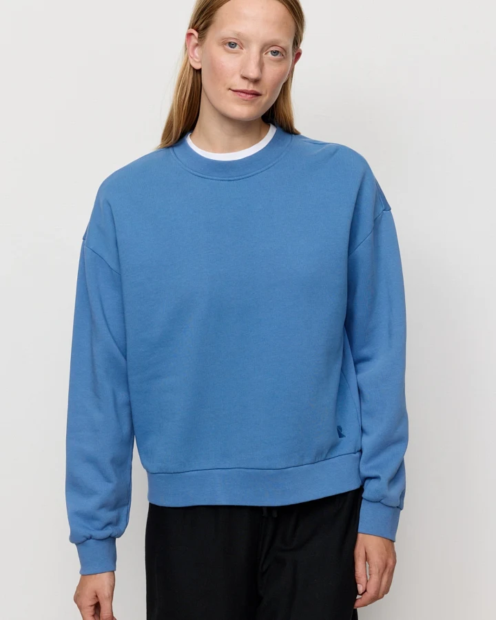 Recolution Damen vegan Sweatshirt Nerine Elektrisch Blau