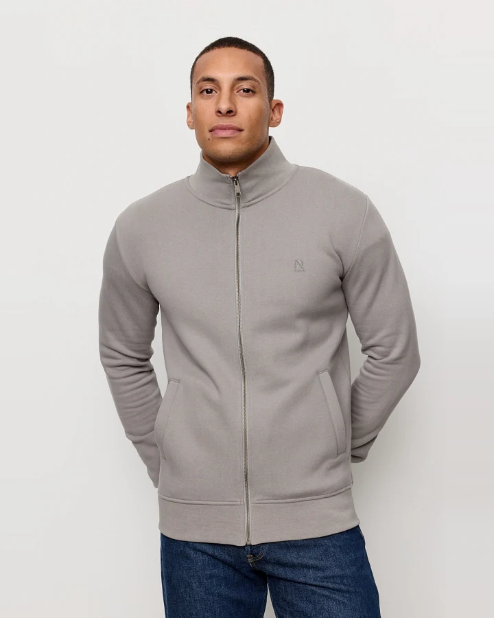 Recolution Herren vegan Sweatjacke Camphor Greige