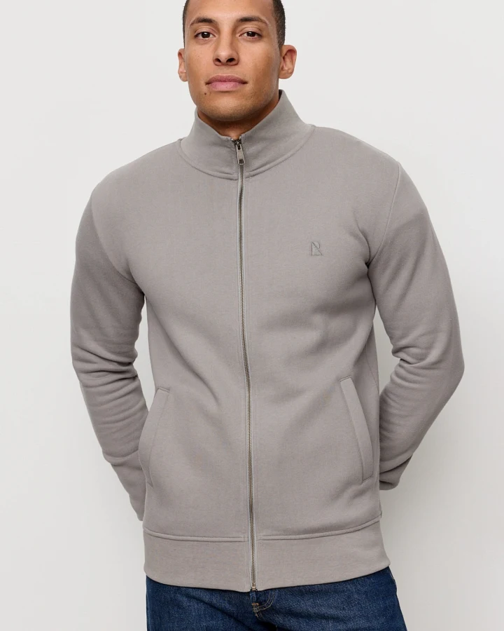 Recolution Herren vegan Sweatjacke Camphor Greige