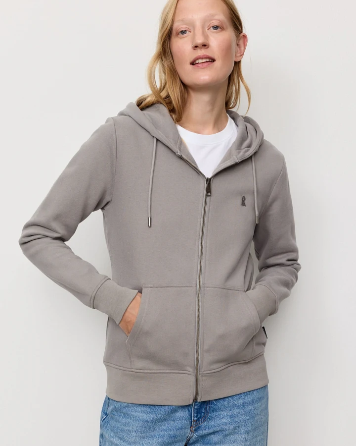 Recolution Damen vegan Sweatjacke Dahlia Greige
