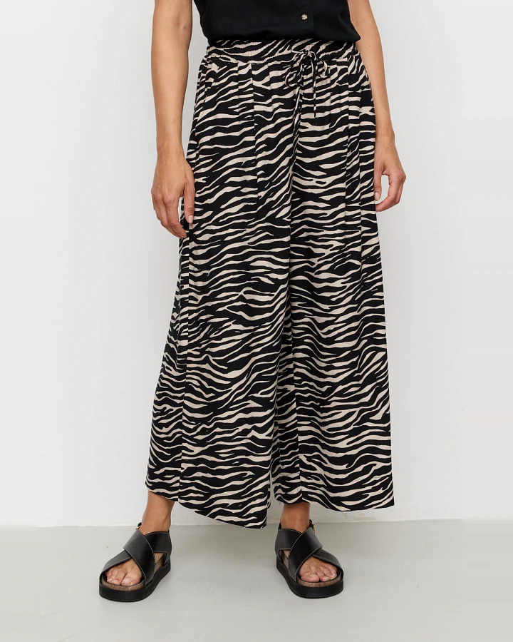 Recolution Damen vegan Hose Sequoia Zebra Schwarz