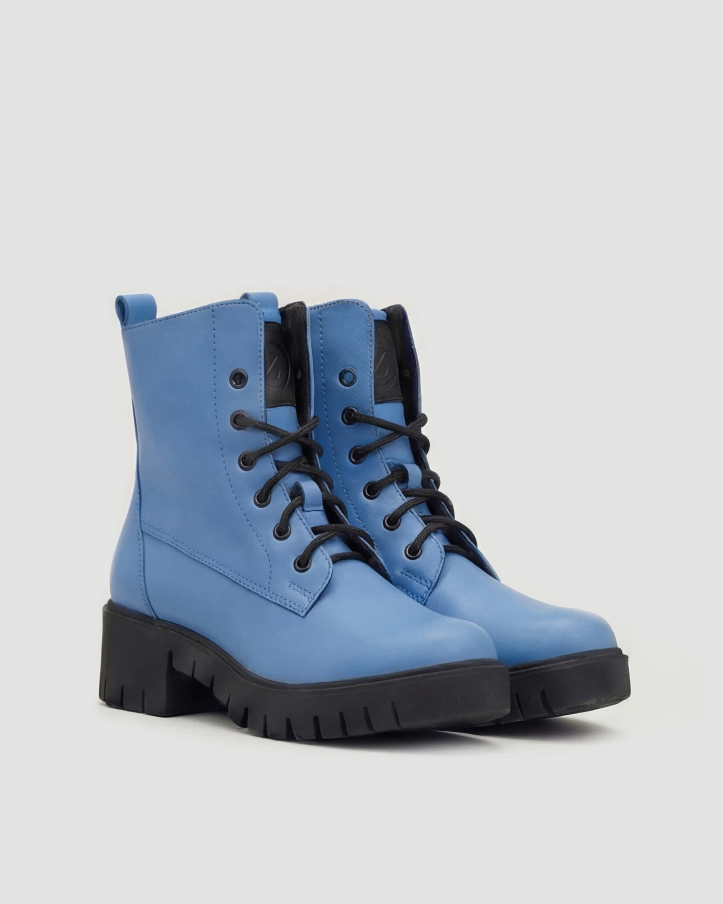 BOHEMA Damen vegan Stiefel Workers Nr. 3 Baby Blue – Ansicht 2