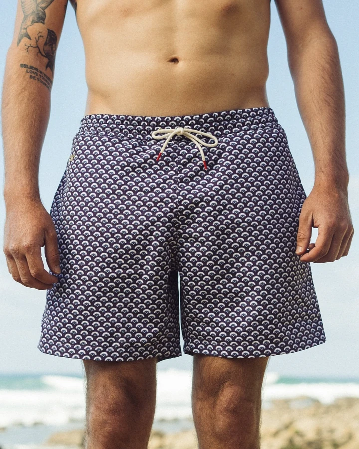 Vanilla Sand Herren vegan Badeshorts Pepe Blau