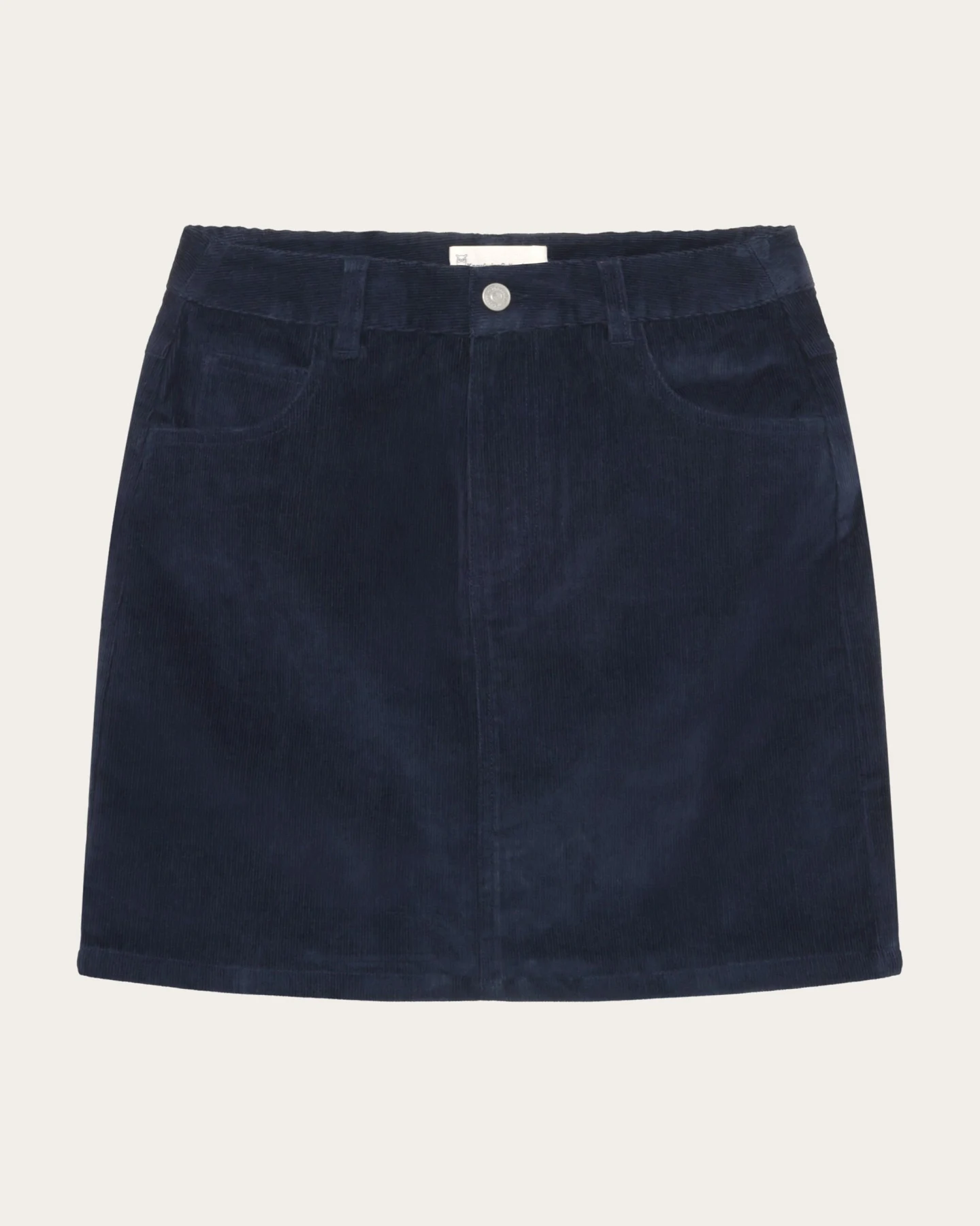 KnowledgeCotton Apparel Damen vegan Rock Corduroy Night Sky Navy – Ansicht 2