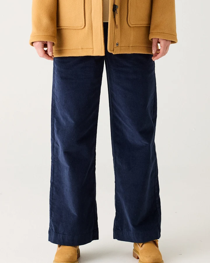 KnowledgeCotton Apparel Damen vegan Hose Gale Corduroy Night Sky