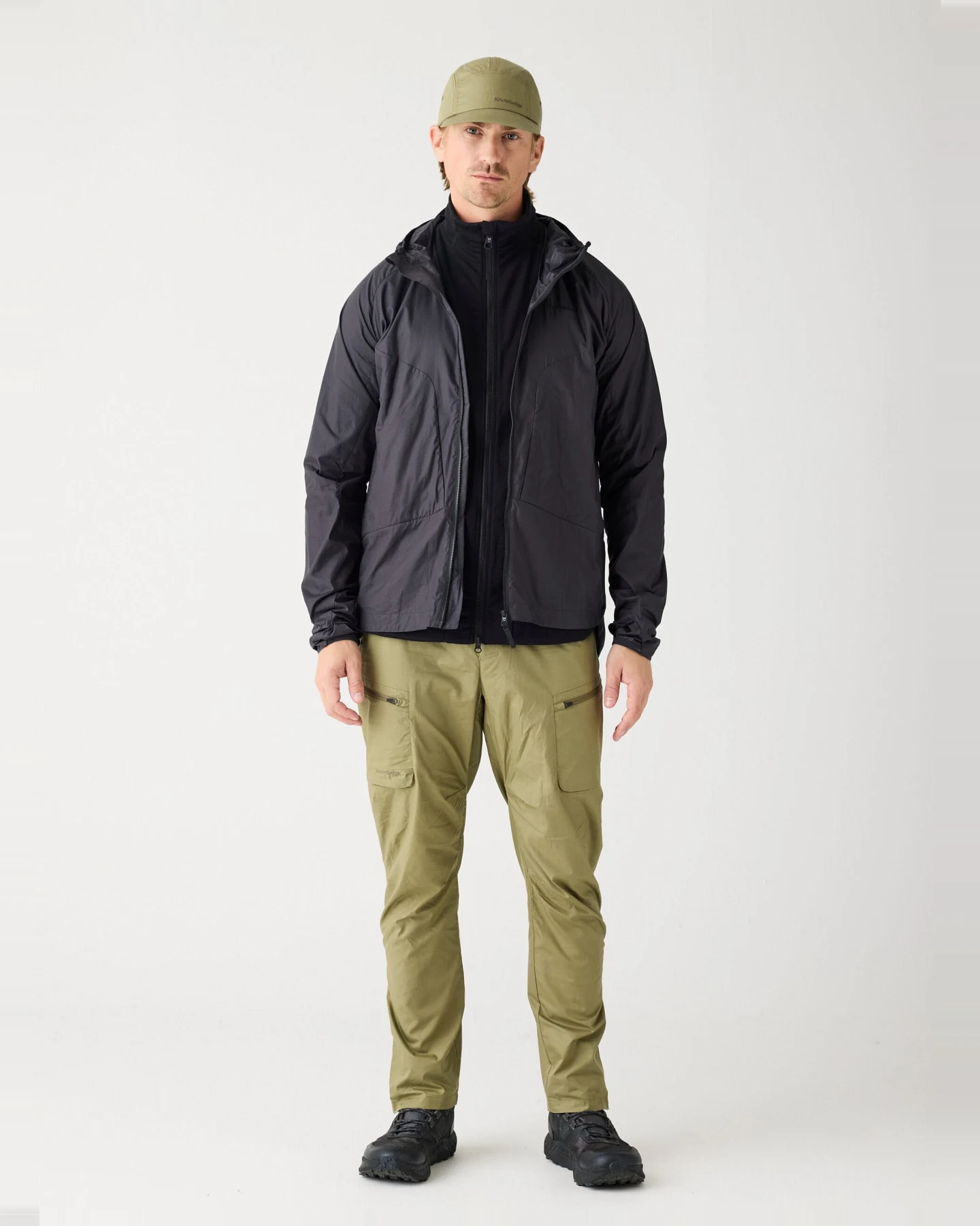 KnowledgeCotton Apparel Herren vegan Hose Vent Ripstop 90 Gebrannte Olive – Ansicht 2