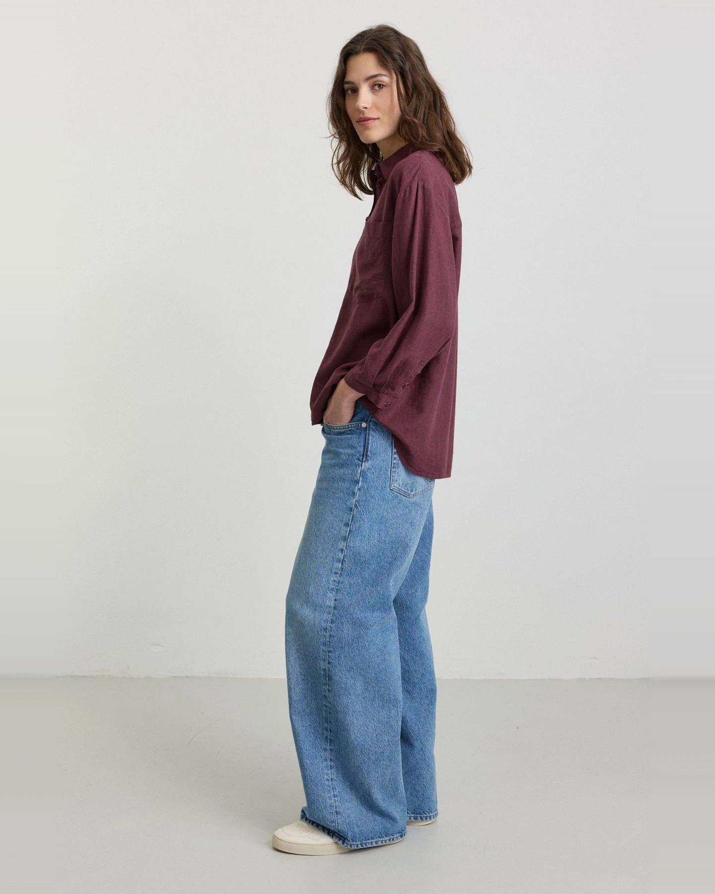 Bluse Cypress Weinrot – Ansicht 4