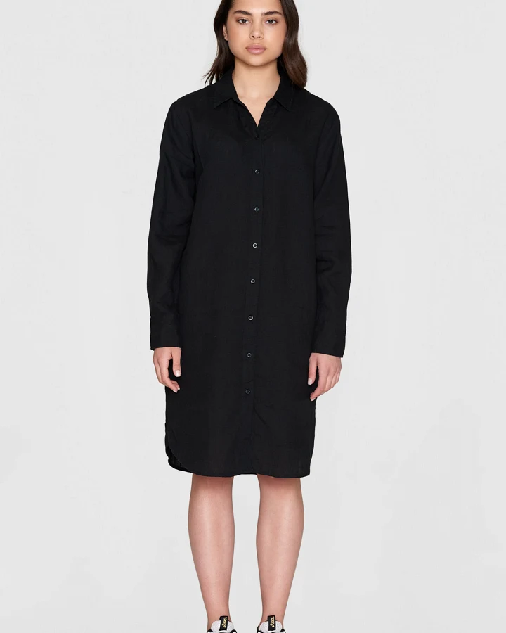KnowledgeCotton Apparel Damen vegan Kleid Classic Black Jet