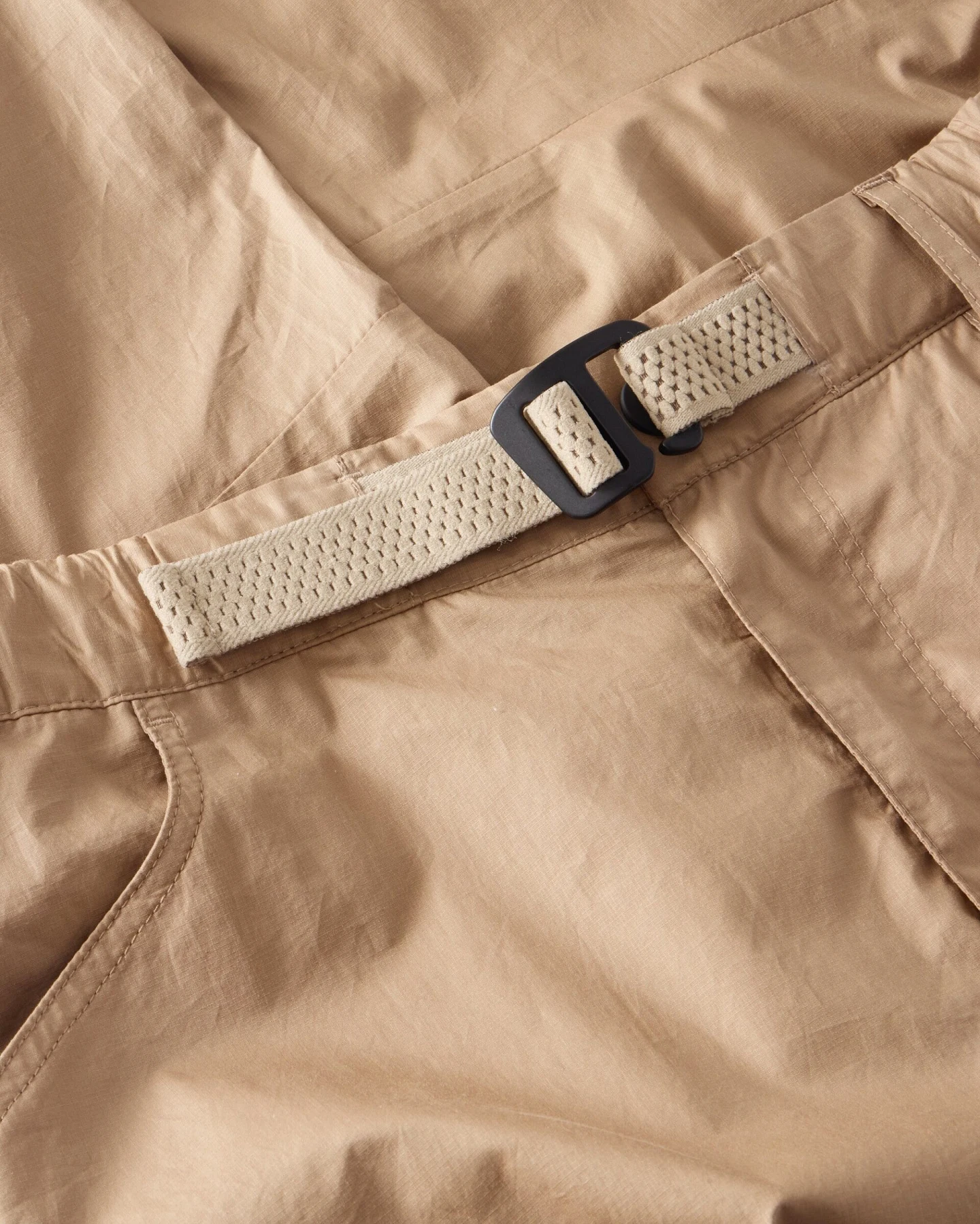 KnowledgeCotton Apparel Damen vegan Hose Vent Ripstop 90 Tuffet Beige – Ansicht 2